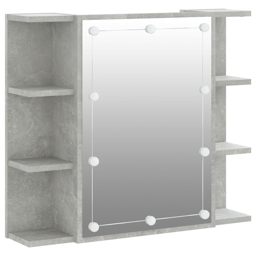 nnevl mirror cabinet with led concrete grey 70x16.5x60 cm nnevl mirror cabinet with led concrete grey 70x16.5x60 cm