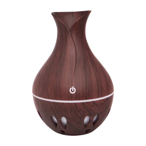 Store diffuseur & humidificateur d'huiles essentielles aspect bois foncé