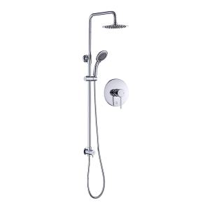 Store nnedsz wels 8" rain shower head set rounded dual heads faucet high pressure with mixer